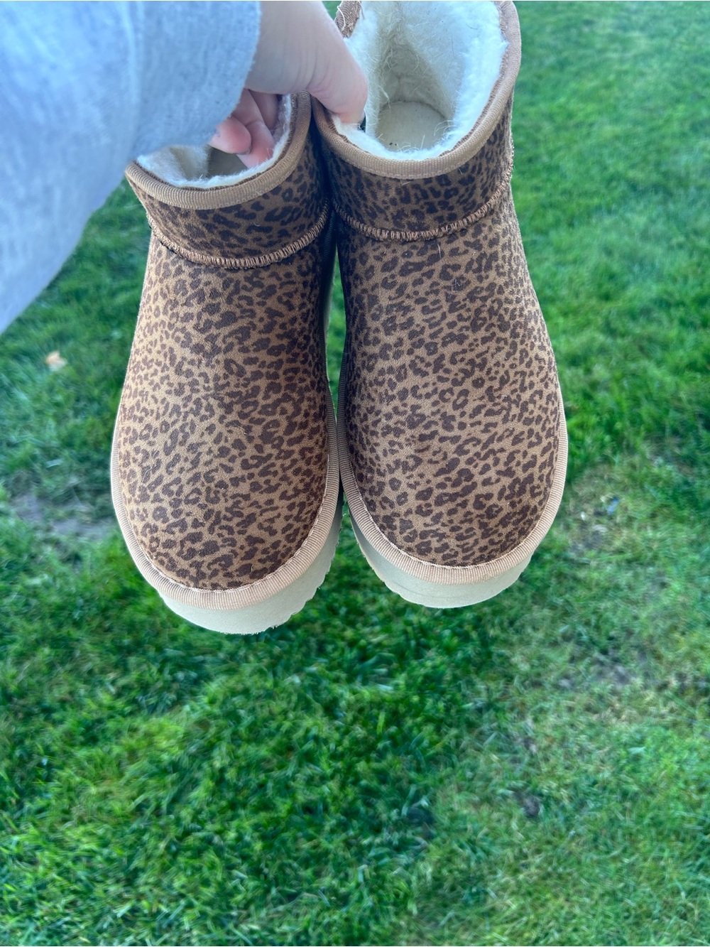 Corkys Leopard Print Faux-Fur Lined Ankle Booties - Brown/Tan